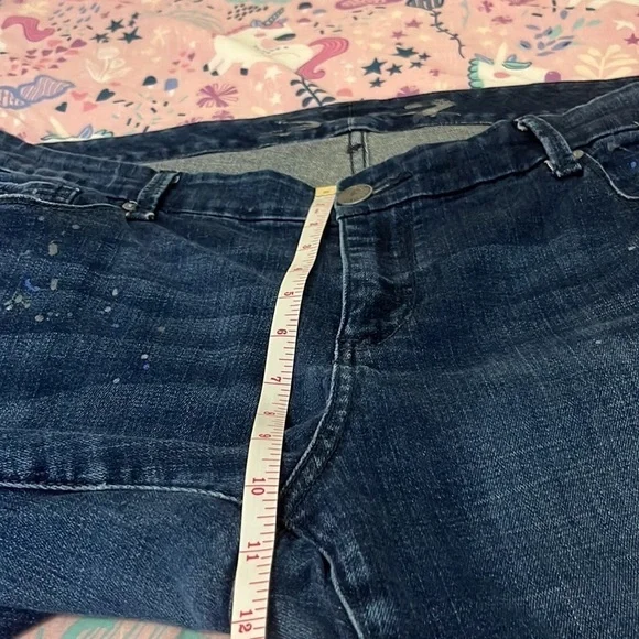 Seven7 Dark Wash Paint Splatter Jeans - Picture 11 of 16